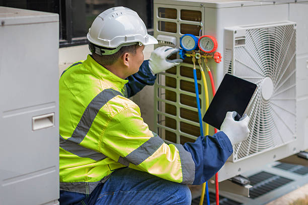 Professional Hvac technician working in Somerset, MA